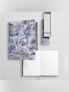 Dior Limited Edition Around The World Stationary Set - Notebook And Pencils